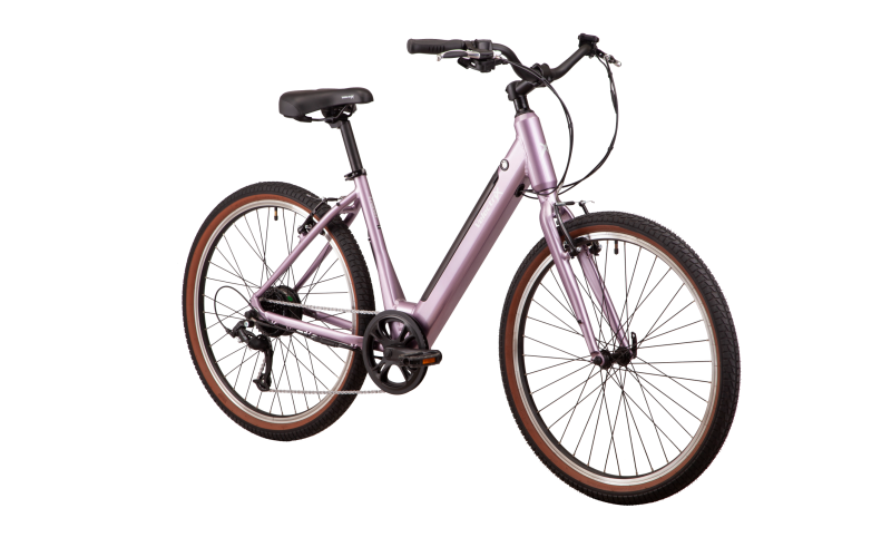 VelectriX Cruiser Step Through Electric Hybrid Bike Lilac - Image 2