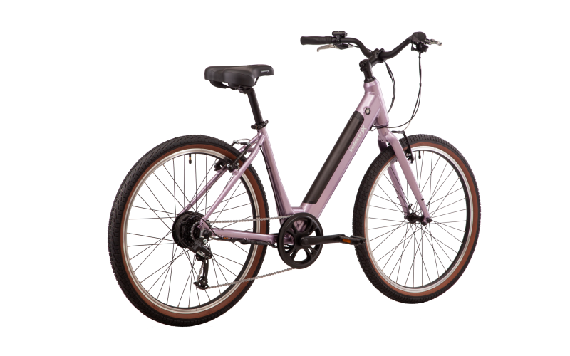 VelectriX Cruiser Step Through Electric Hybrid Bike Lilac - Image 3