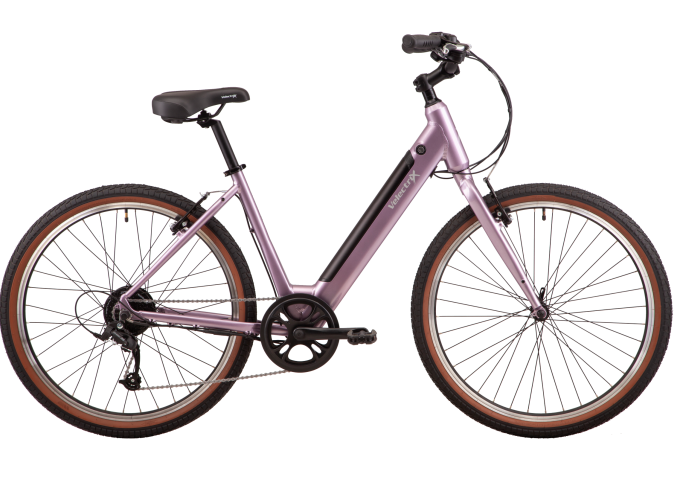 VelectriX Cruiser Step Through Electric Hybrid Bike Lilac