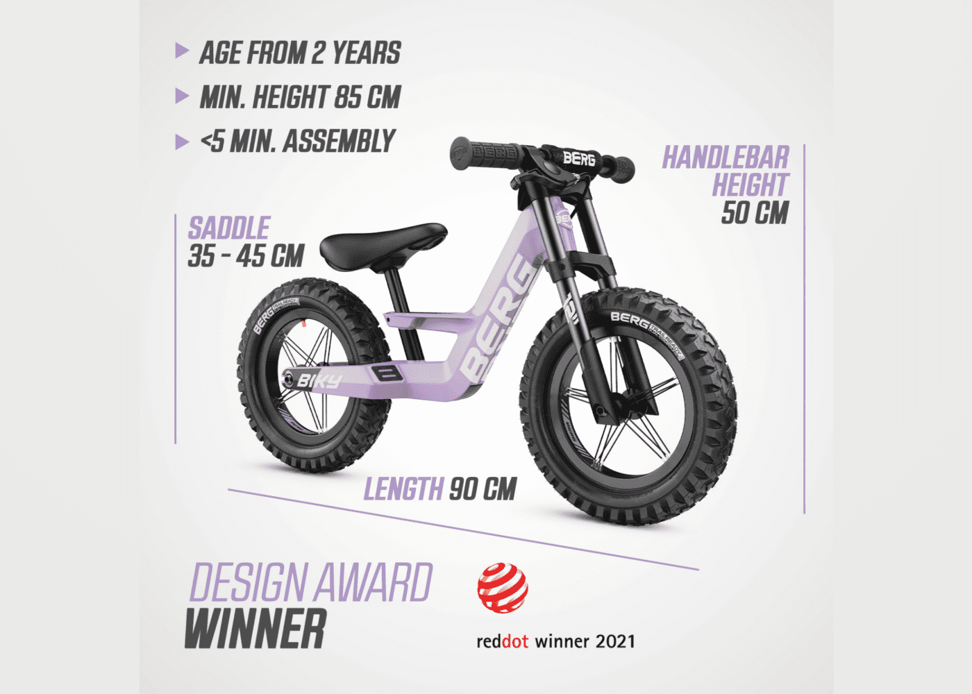 Berg Biky Cross w-Handbrake - Balance Bike - Image 6