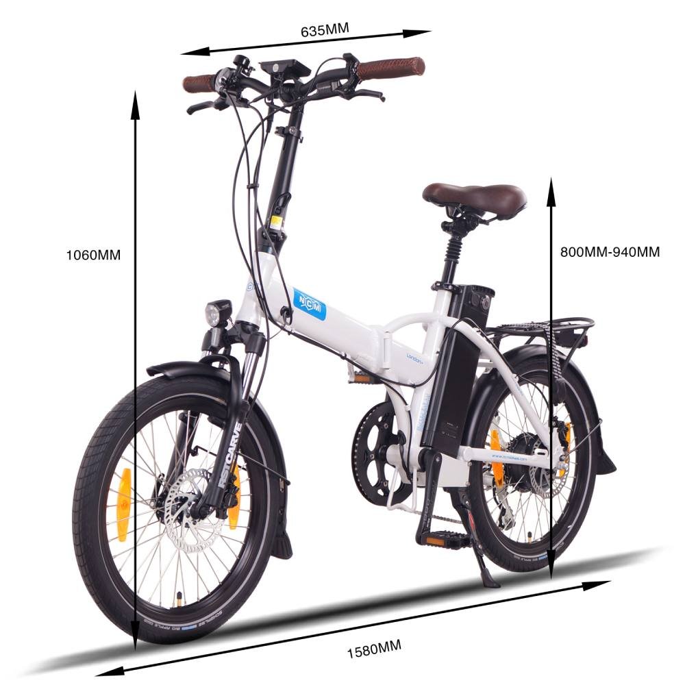 NCM London+ Folding E-Bike, 250W-350W Electric Bike Motor, 36V Powerful 19Ah 684Wh Long Range Battery - Image 3