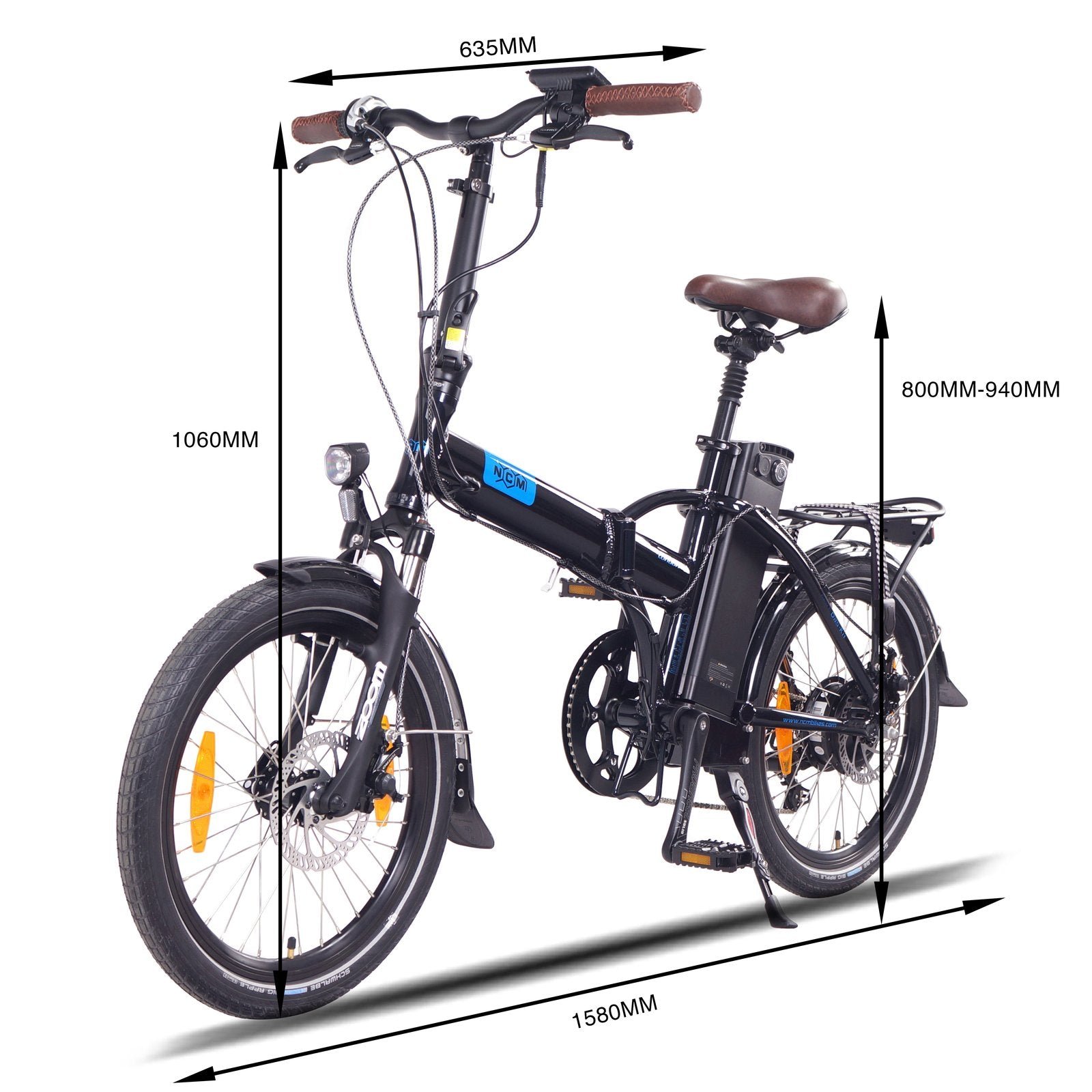 NCM London+ Folding E-Bike, 250W-350W Electric Bike Motor, 36V Powerful 19Ah 684Wh Long Range Battery - Image 10