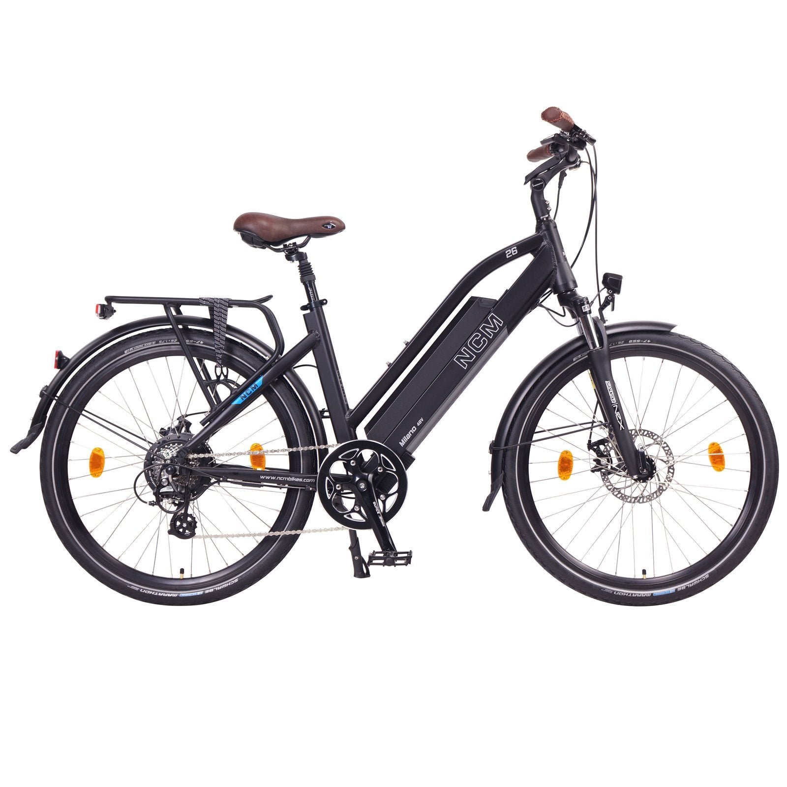 NCM Milano Plus Trekking E-Bike, 250W-500W City-Bike, 48V 16Ah 768Wh Long Range Battery