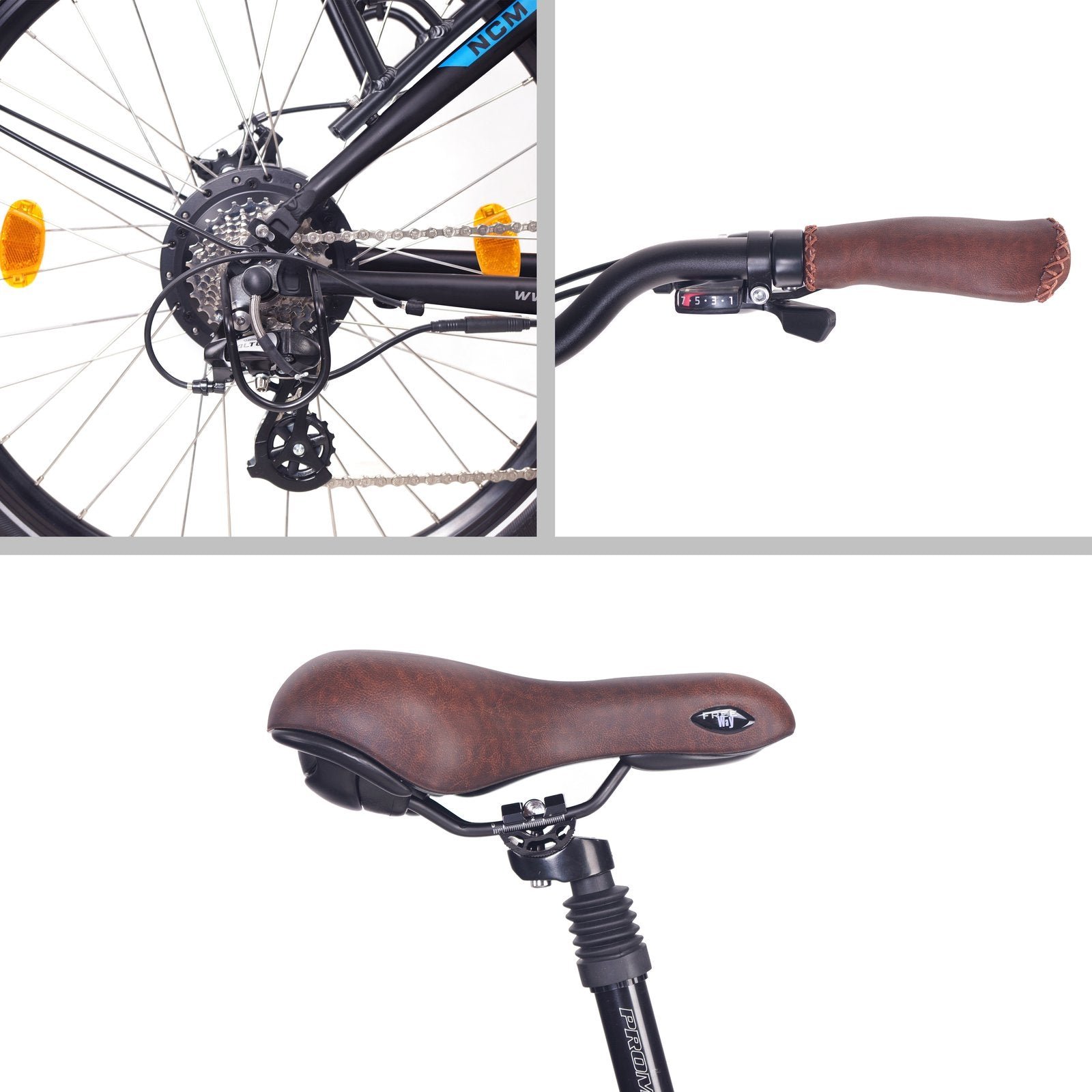 NCM Milano Plus Trekking E-Bike, 250W-500W City-Bike, 48V 16Ah 768Wh Long Range Battery - Image 6