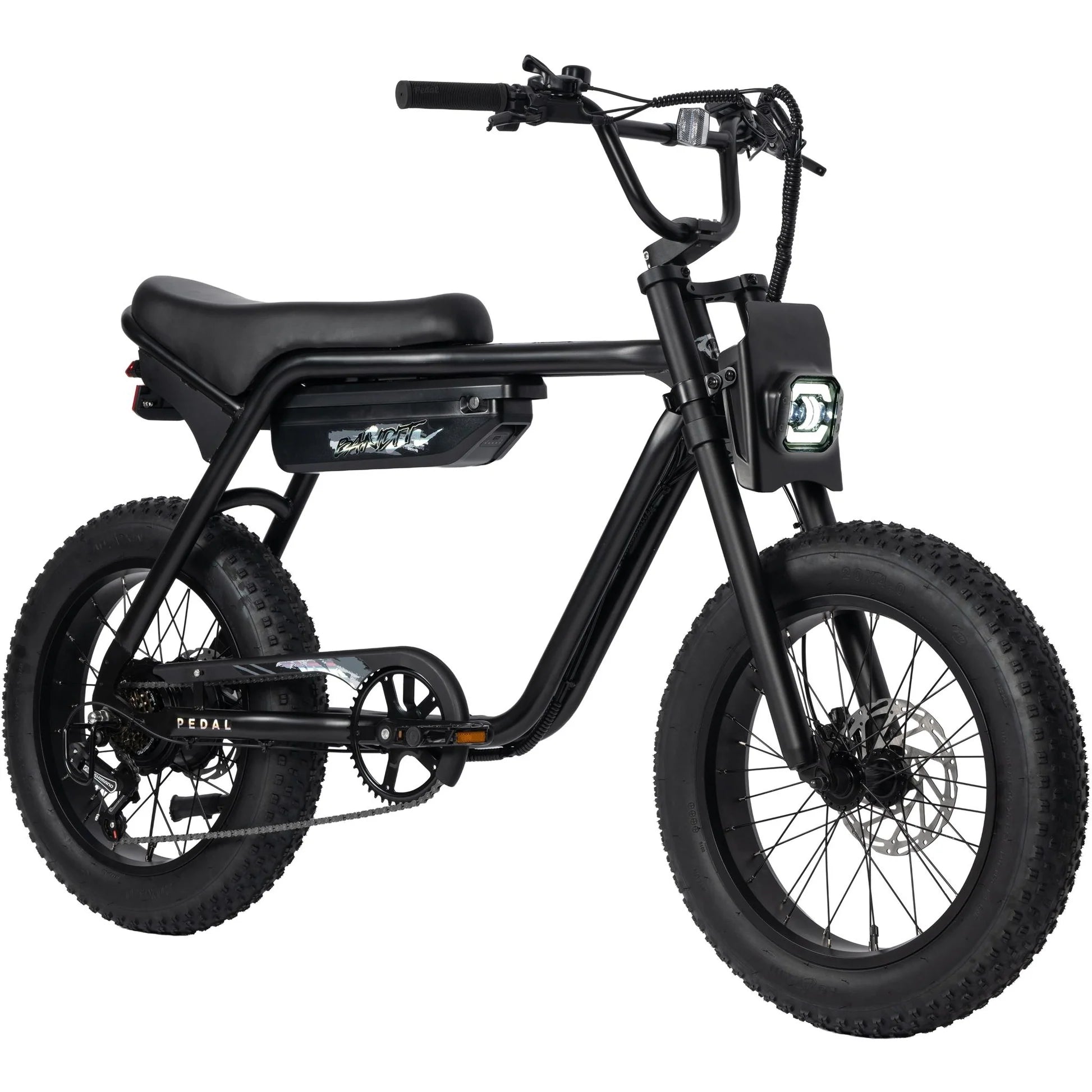 Pedal Bandit 20'' E6 Electric Fat Tyre Bike Black - Image 2