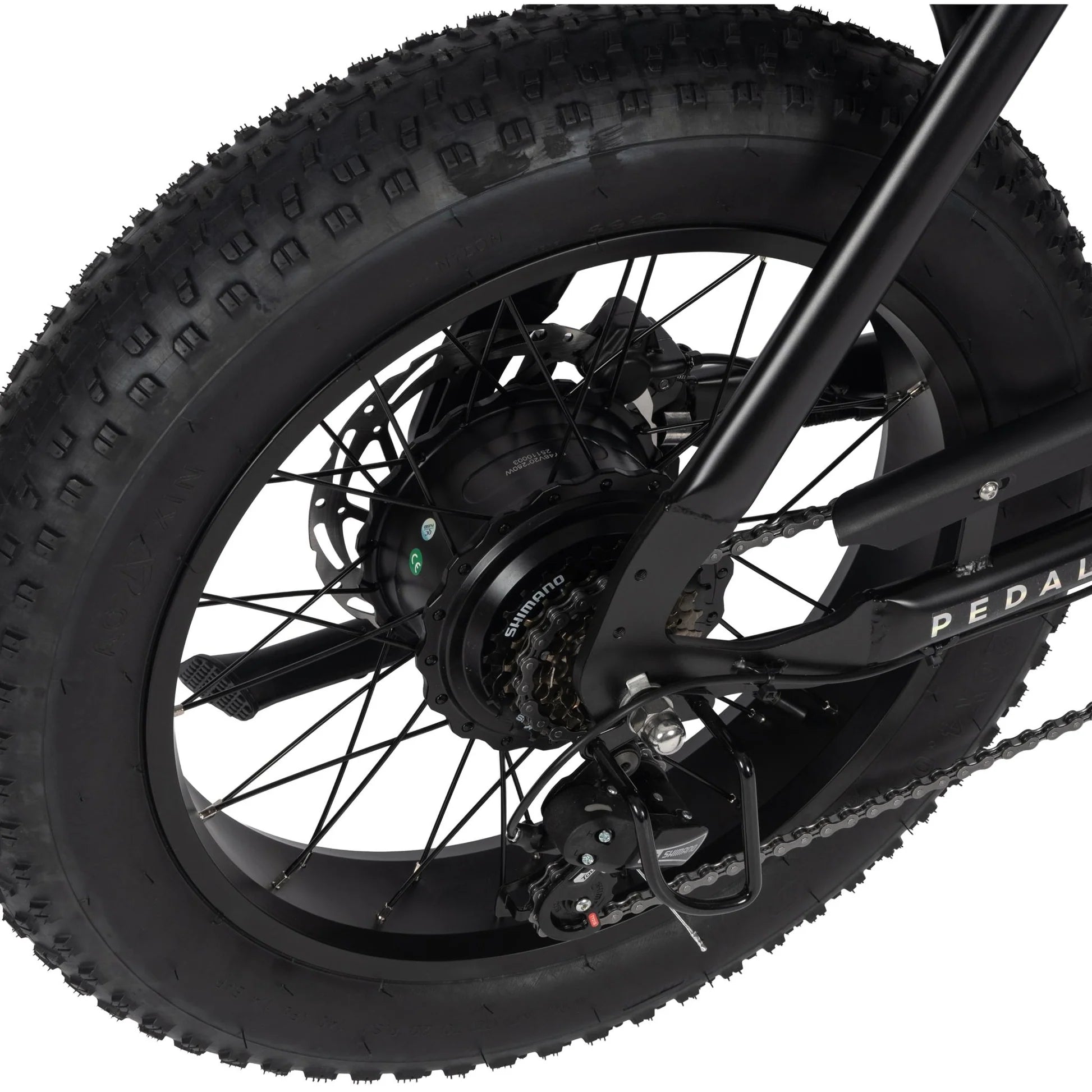 Pedal Bandit 20'' E6 Electric Fat Tyre Bike Black - Image 4