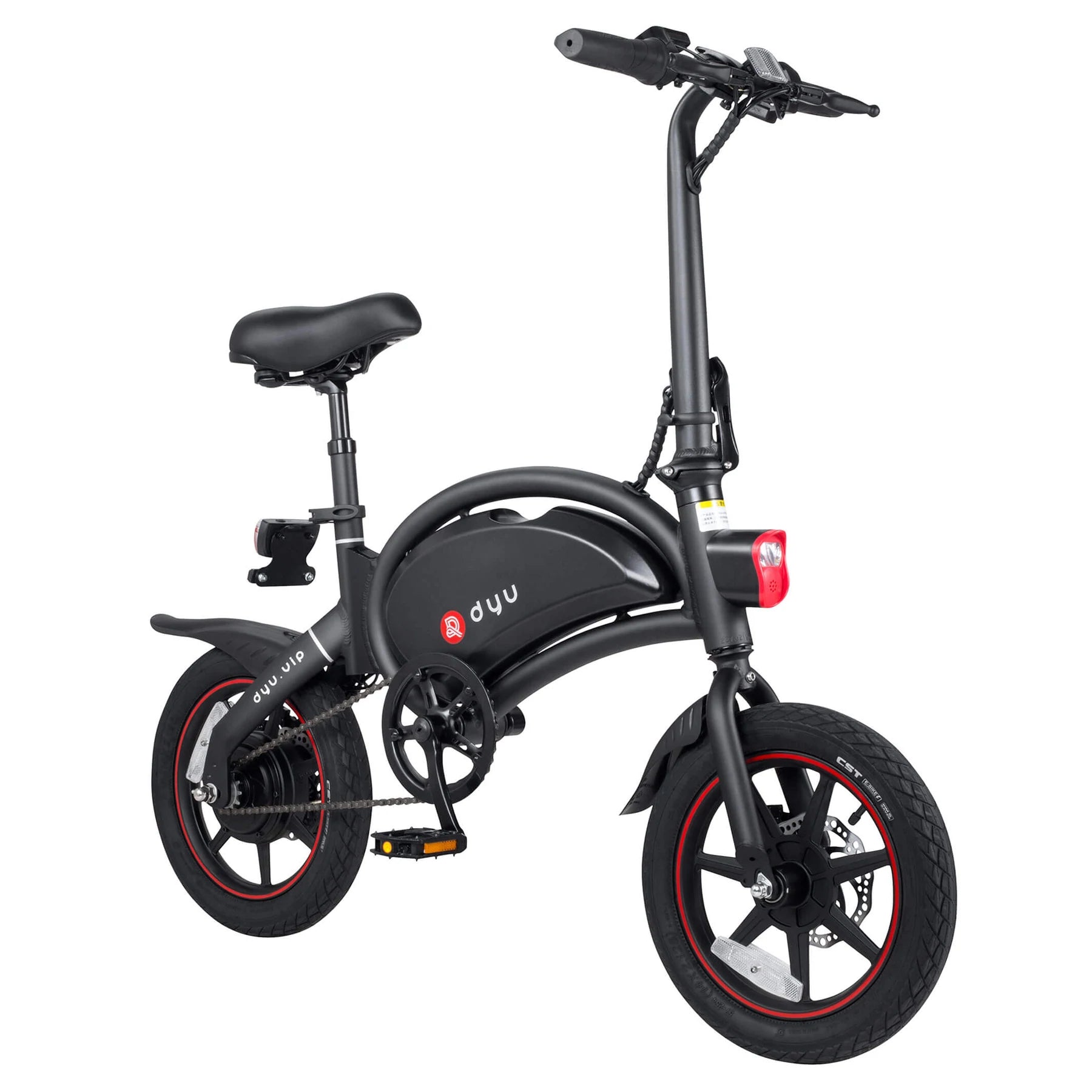 DYU D3+ Smart Electric Bike - Black - Image 2
