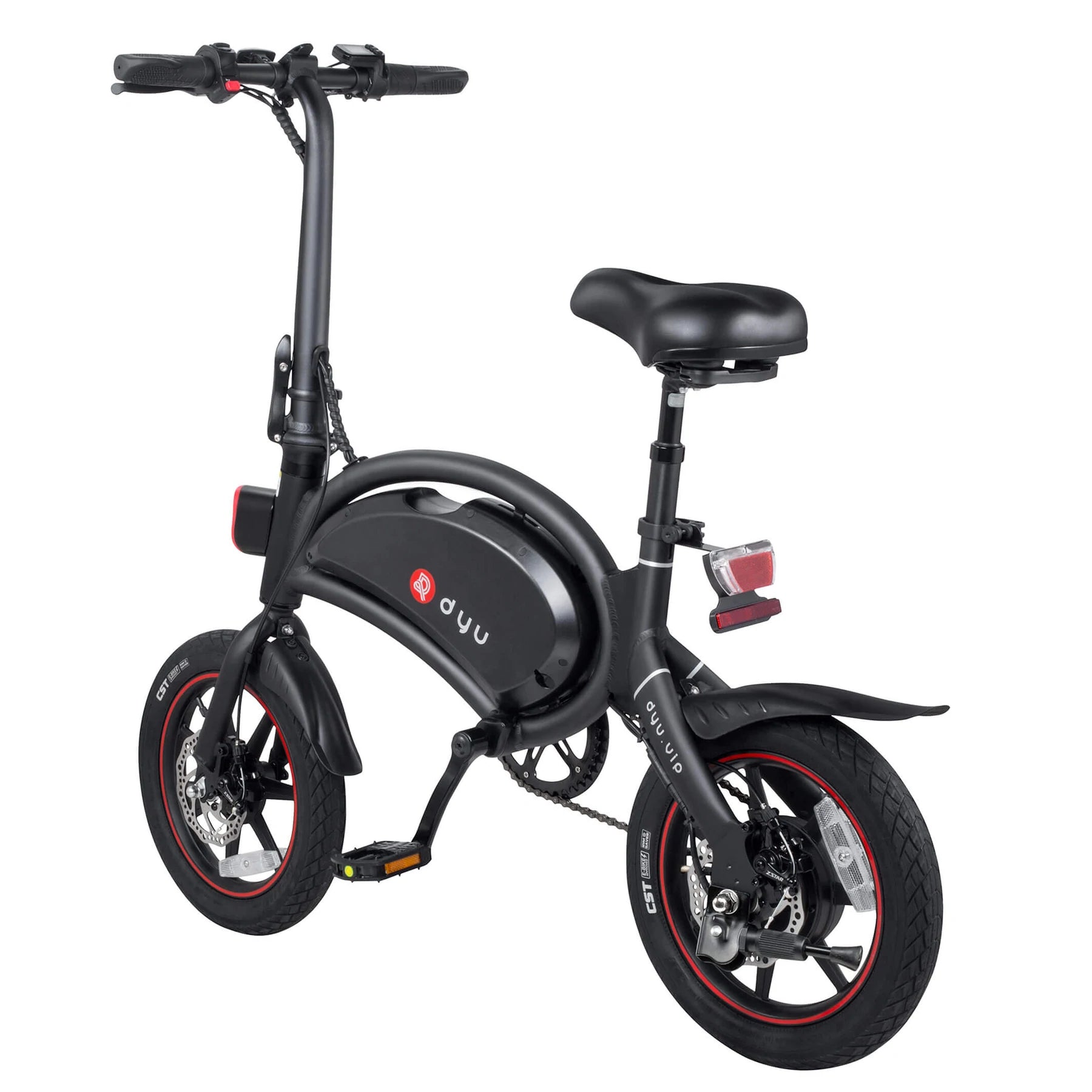 DYU D3+ Smart Electric Bike - Black - Image 4