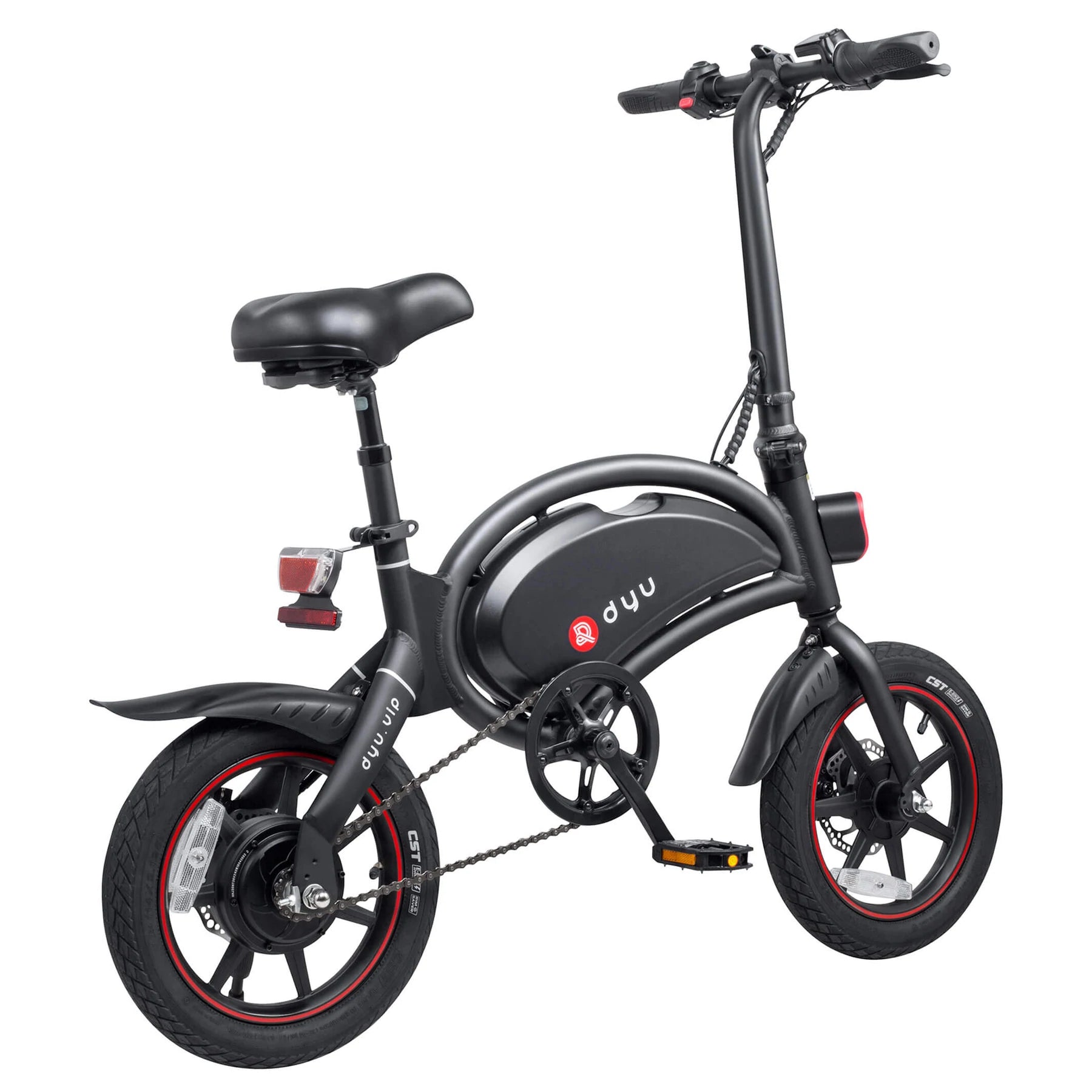DYU D3+ Smart Electric Bike - Black - Image 5