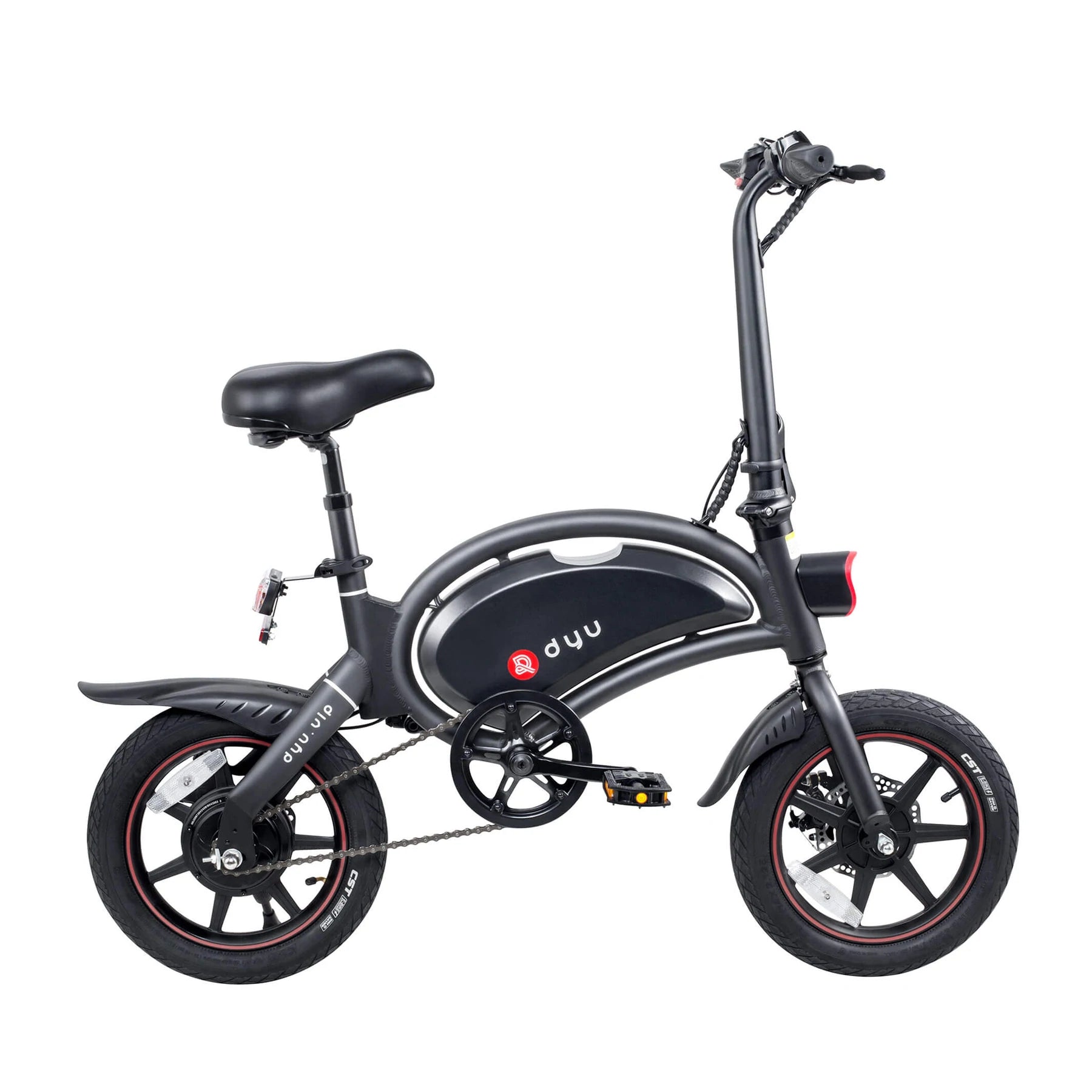 DYU D3+ Smart Electric Bike - Black - Image 6