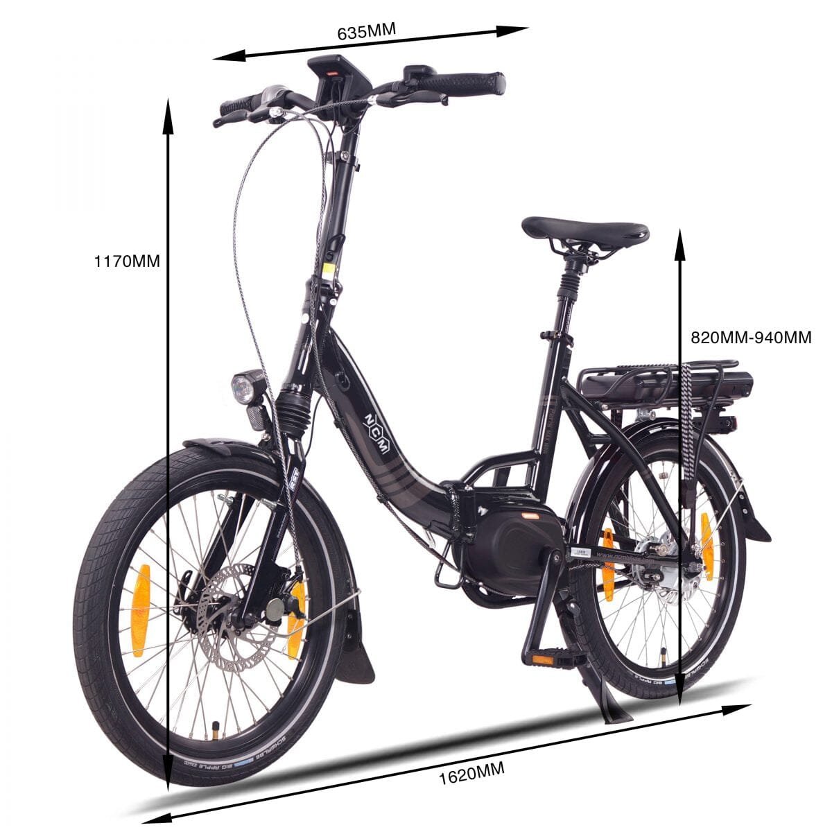 NCM Paris Max N8r Folding E-Bike - Image 3