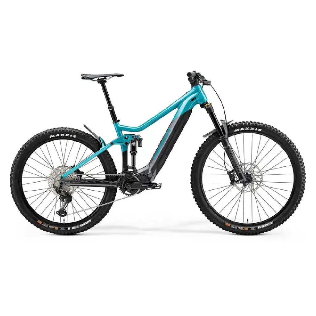 Merida Electric Bike eOne-Sixty 700 Electric Mountain Bike Metallic E-MTB Teal Dark Silver