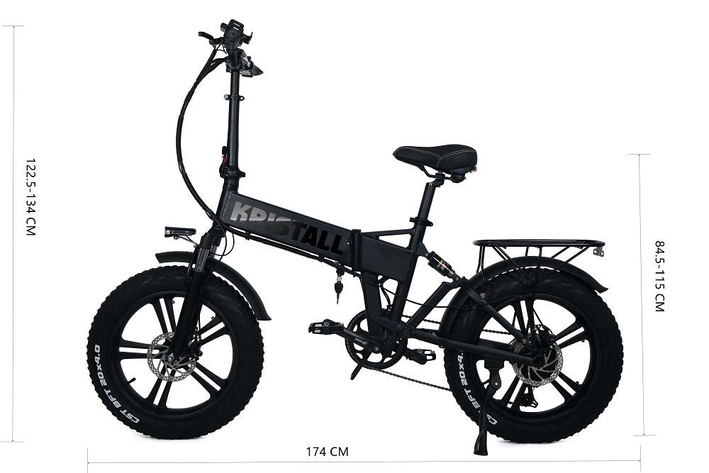 2026 NEW KRISTALL RX20 48V17AH 750W FAT TIRE FOLDING EBIKE INTERGRATED RIM - Image 3
