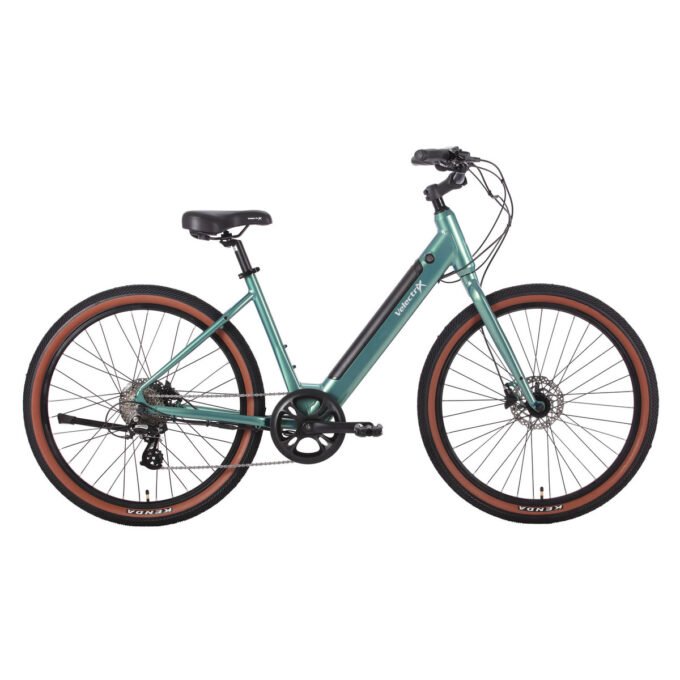 Velectrix Cruiser ST Step Thru EBike fitted with Shimano Brakes - Ocean