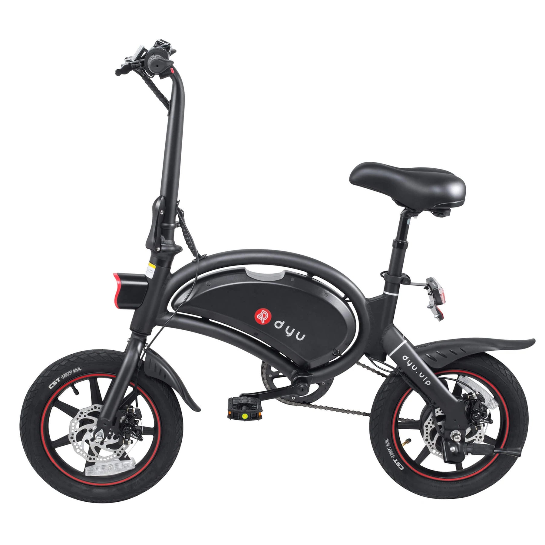 DYU D3+ Smart Electric Bike - Black - Image 3