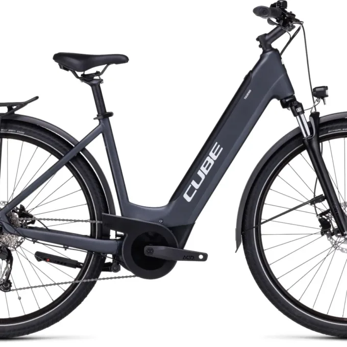 Cube Touring Hybrid ONE 500 Easy Entry Hybrid Bike 500Wh Battery grey'n'white