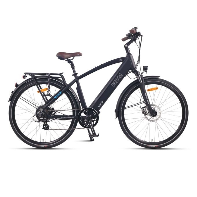NCM T3 Trekking E-Bike, 250W, 48V 12Ah 576Wh Battery, Hydraulic Brake [Black 28"]