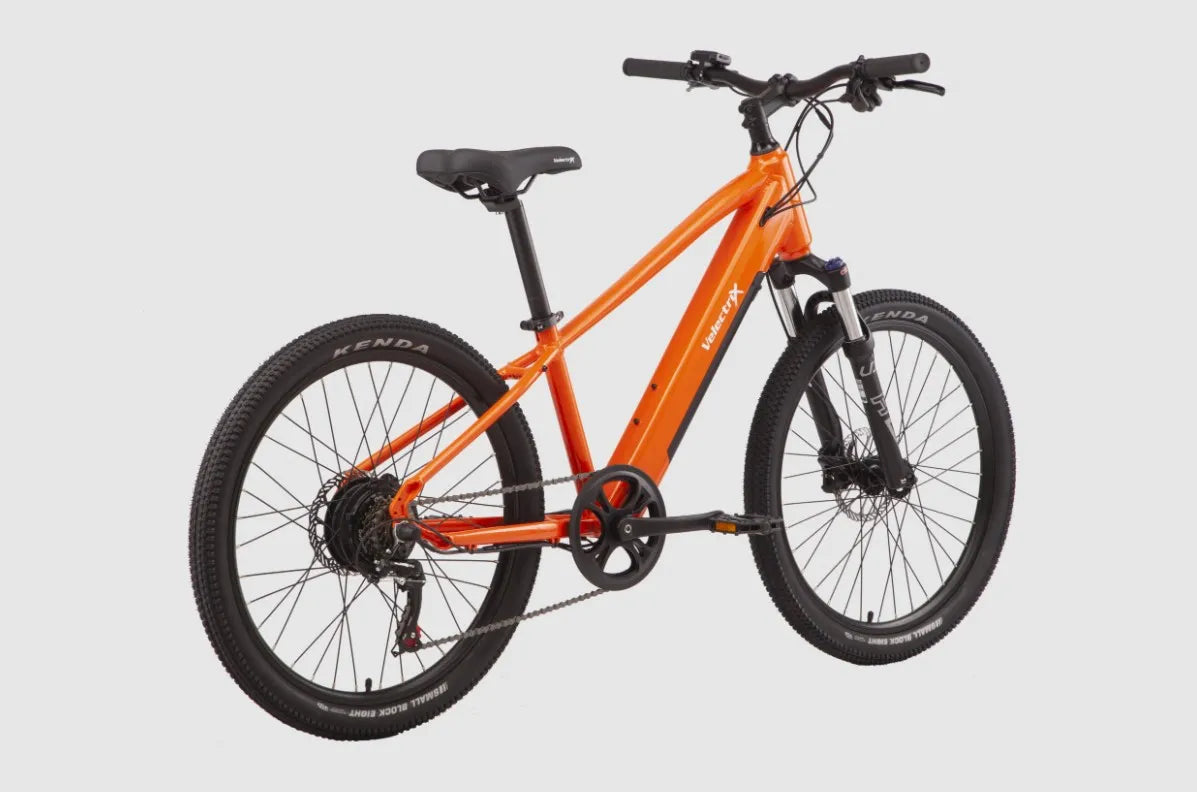 VelectriX Hurricane 24" Kids E-Bike - 34cm, Orange - Image 2