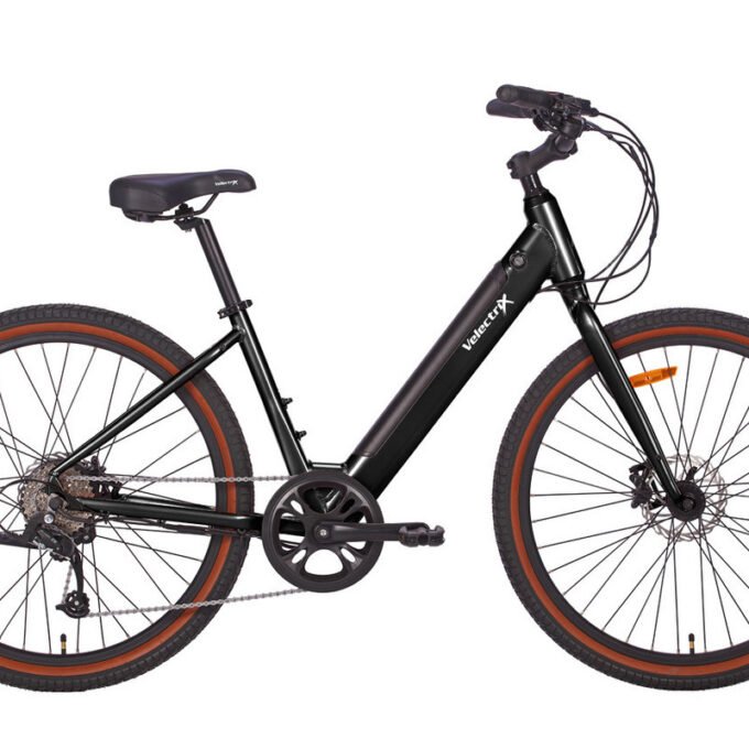 Velectrix Cruiser ST Step Thru EBike fitted with Shimano Brakes - Black