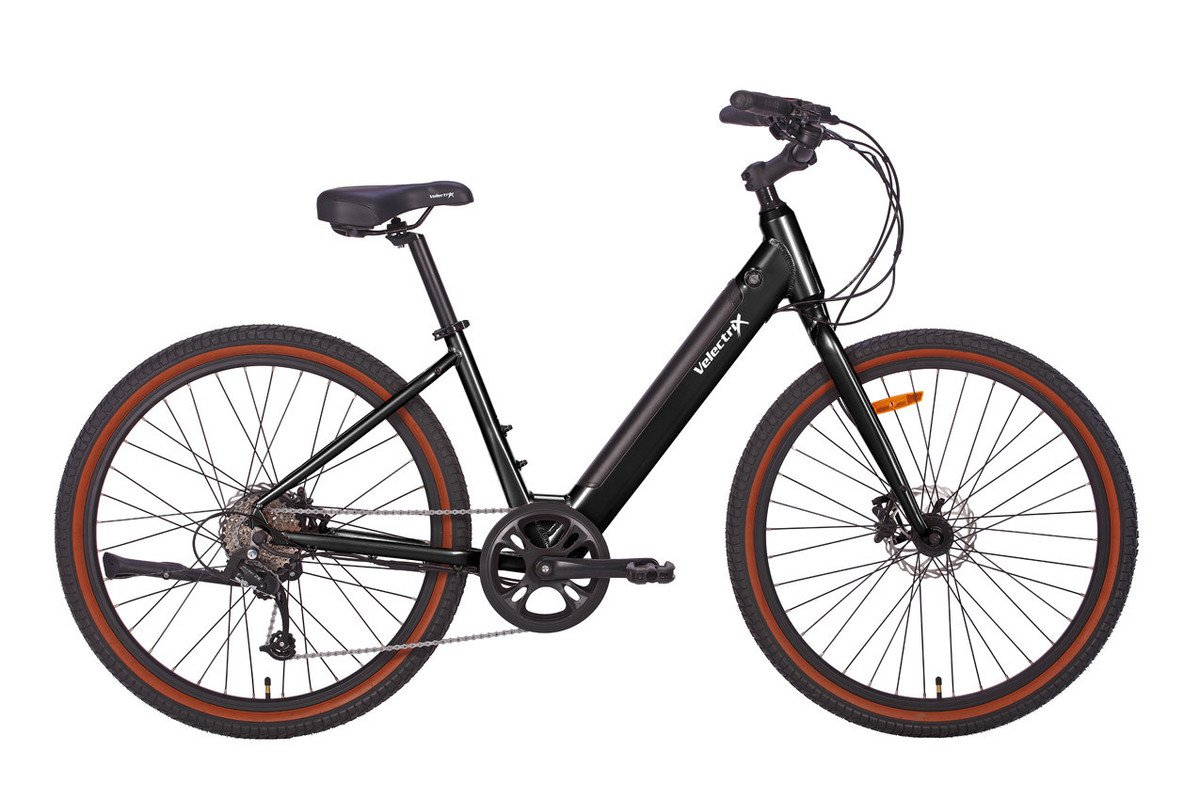 Velectrix Cruiser ST Step Thru EBike fitted with Shimano Brakes - Black